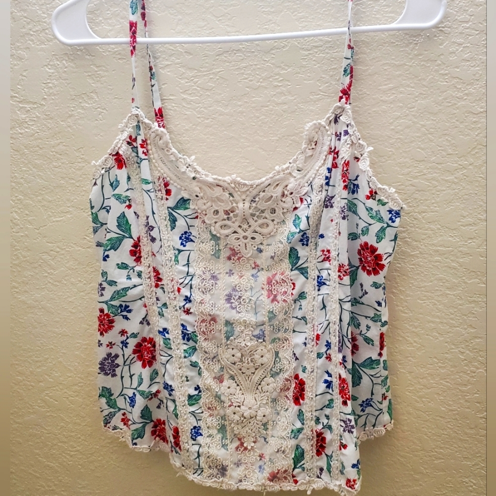 Free people floral corset tank